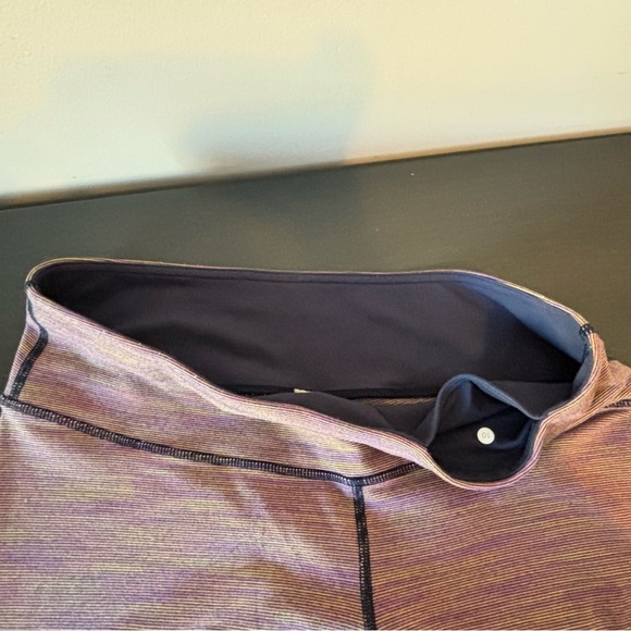 Lululemon Wunder Under High-Rise 21" Edged Stripe Jacquard Blueprint Royal Ruby - Picture 8 of 14